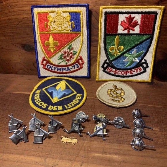 Vintage Webelos 1973 Scope/ Olympia Patches & Activity Pins - Picture 2 of 6